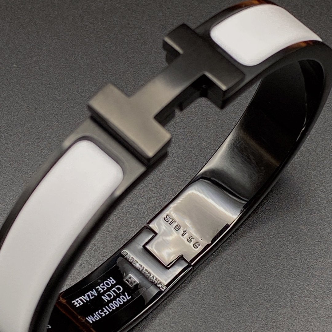 ARMBAND 12MM SCHWARZ WEISS KERAMIK