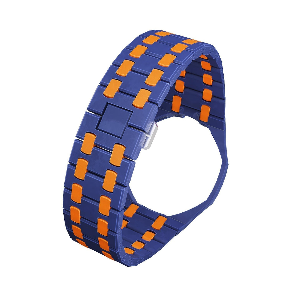 OAK POP EXKLUSIVES DUNKELBLAUES UND ORANGES BIOCERAMIC-ARMBAND