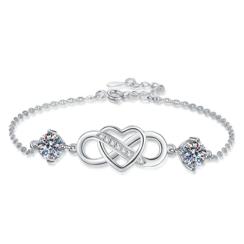 DOPPELSTEIN "LIEBESGLIED" MOISSANIT-ARMBAND