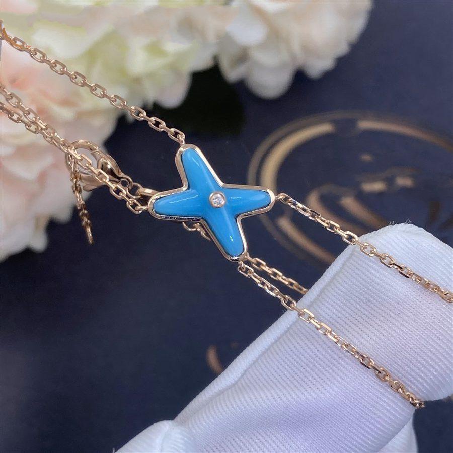 ROSÉGOLD TURQUOISE ARMBAND 1 DIAMANT