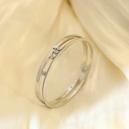 [Leaves]Move Romane Diamond Bangle Bracelet