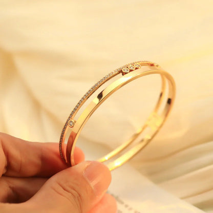 [Leaves]Move Romane Diamond Bangle Bracelet