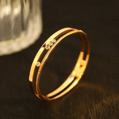 [Leaves]Move Romane Diamond Bangle Bracelet