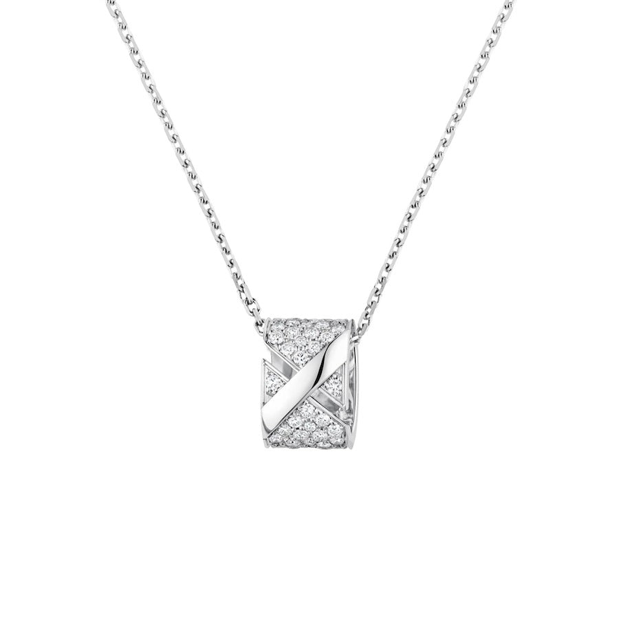 [Leaves]LIENS EVIDENCE DIAMOND PAVED NECKLACE