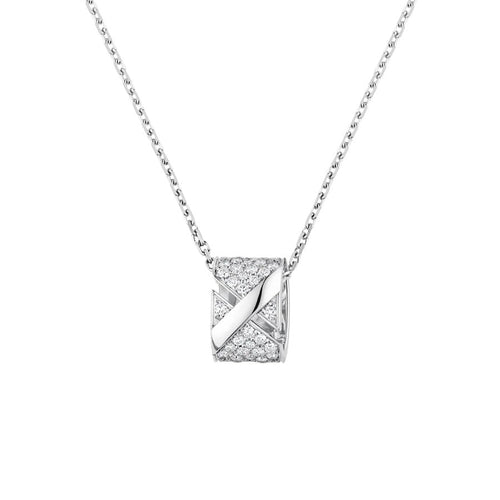[Leaves]LIENS EVIDENCE DIAMOND PAVED NECKLACE