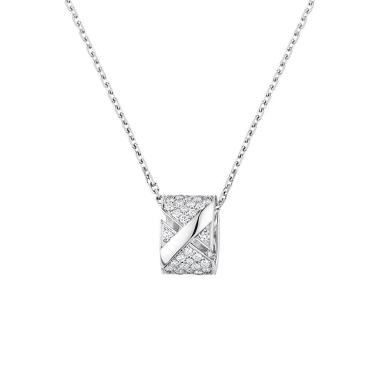 [Leaves]LIENS EVIDENCE DIAMOND PAVED NECKLACE