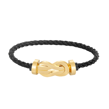 [Leaves]LARGE 8-FIGURE BUCKLE BRACELET - GOLD