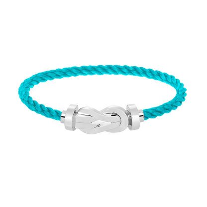 [Leaves]LARGE 8-FIGURE BUCKLE BRACELET - WHITE GOLD