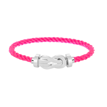 [Leaves]LARGE 8-FIGURE BUCKLE BRACELET - WHITE GOLD