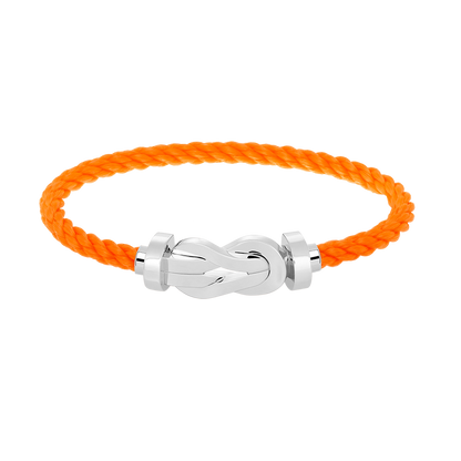 [Leaves]LARGE 8-FIGURE BUCKLE BRACELET - WHITE GOLD