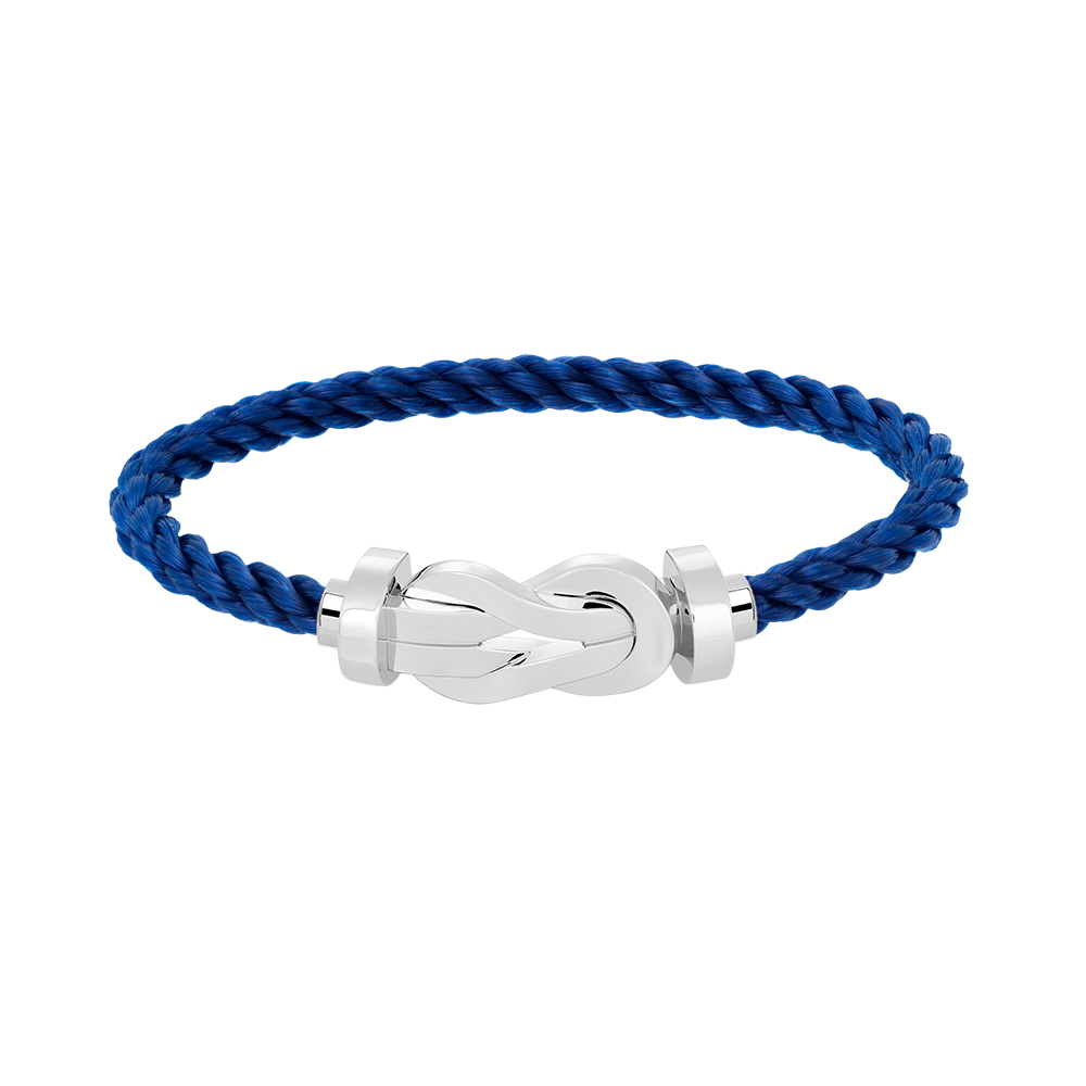 [Leaves]LARGE 8-FIGURE BUCKLE BRACELET - WHITE GOLD