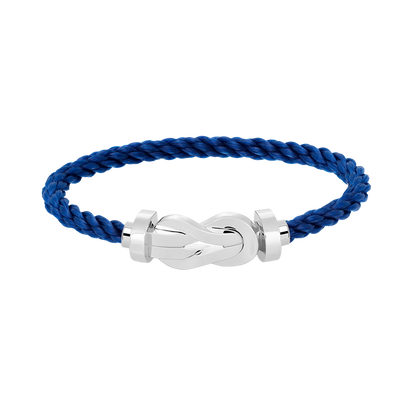 [Leaves]LARGE 8-FIGURE BUCKLE BRACELET - WHITE GOLD