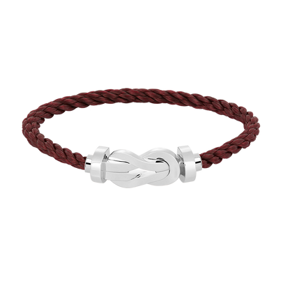 [Leaves]LARGE 8-FIGURE BUCKLE BRACELET - WHITE GOLD