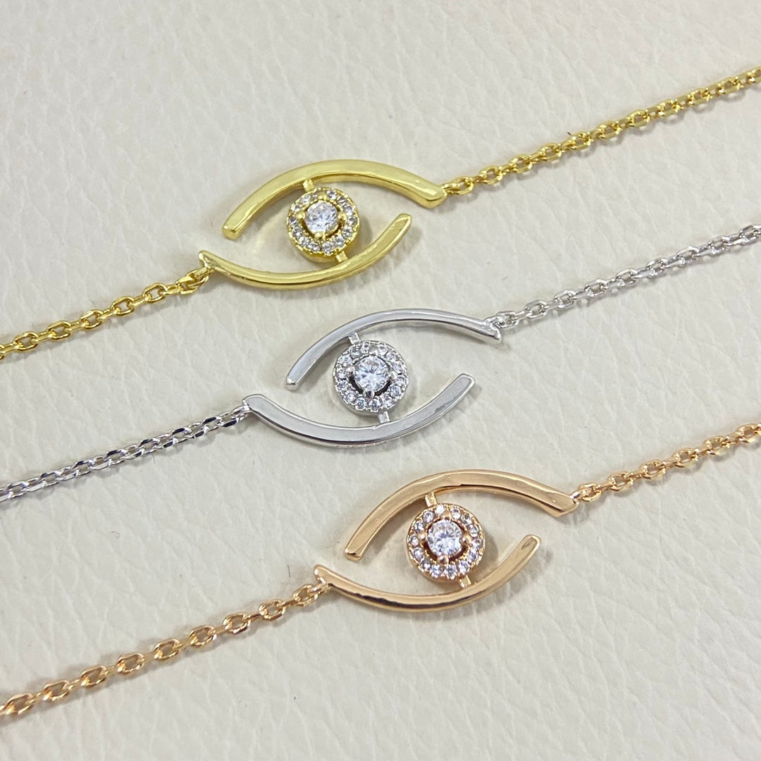 [Leaves]LUCKY EYE PAVÉ-SET DIAMOND BRACELET