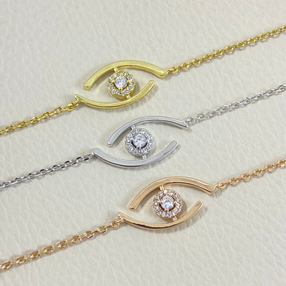 [Leaves]LUCKY EYE PAVÉ-SET DIAMOND BRACELET