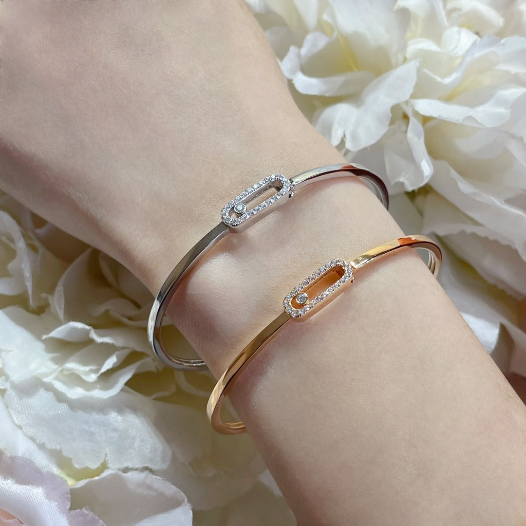 [Leaves]MOVE UNO PAVÉ FLEX BANGLE (MEDIUM)