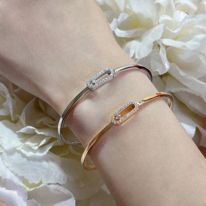 [Leaves]MOVE UNO PAVÉ FLEX BANGLE (MEDIUM)