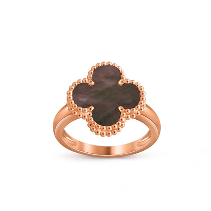 [Leaves]LUCKY CLOVER VINTAGE ROSE GOLD RING COLLECTION