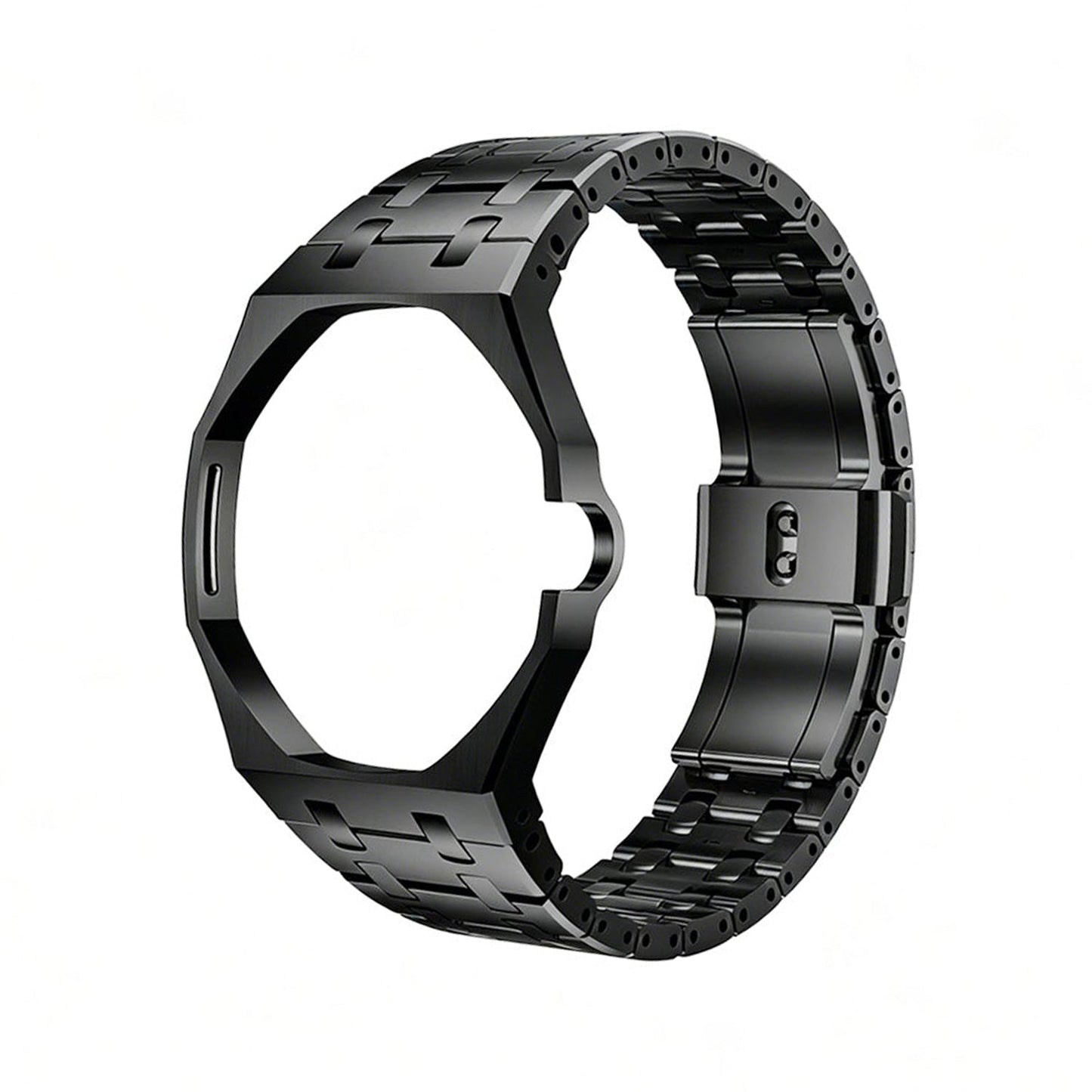 [Leaves]OAK POP BLACK STEEL CASE & SILICONE STRAP