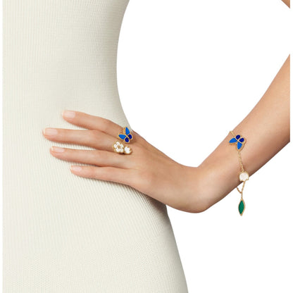 [Leaves]SPRING ENCHANTMENT BUTTERFLY & FLORAL CHARM BRACELET
