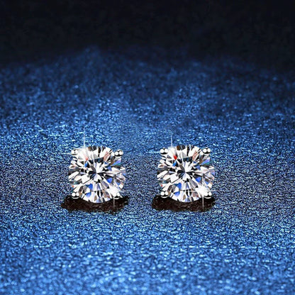 [Leaves]FOUR-PRONG MOISSANITE EARRINGS