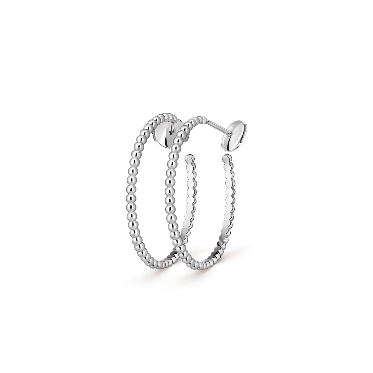 [Leaves] SMOOTH BEAD STUD EARRINGS