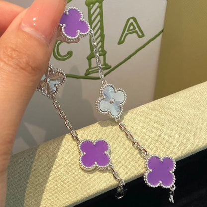 [Leaves]LUCKY CLOVER 5-MOTIF BRACELET - VIOLET COLLECTION