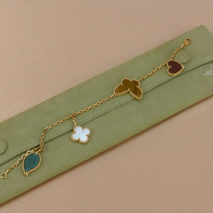 [Leaves]LUCKY NATURE MULTI-CHARM BRACELET