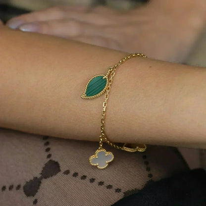 [Leaves]LUCKY NATURE MULTI-CHARM BRACELET