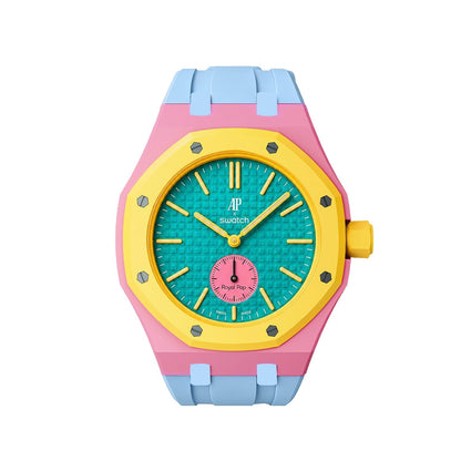 [Leaves]Royal Oak Pop Exclusive Bioceramic Case & Silicone Strap Mix Color