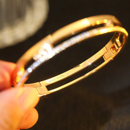 [Leaves]Move Romane Diamond Bangle Bracelet