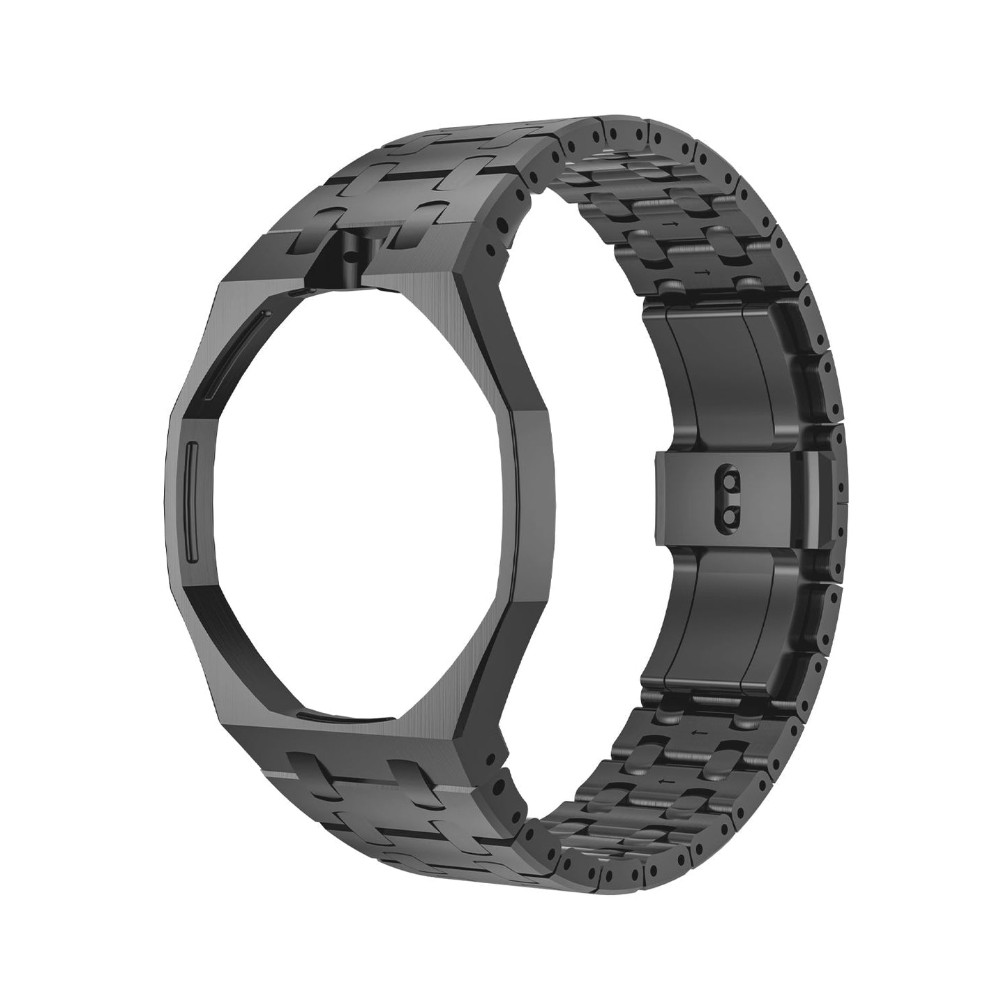 [Leaves]OAK POP BLACK STEEL CASE & SILICONE STRAP