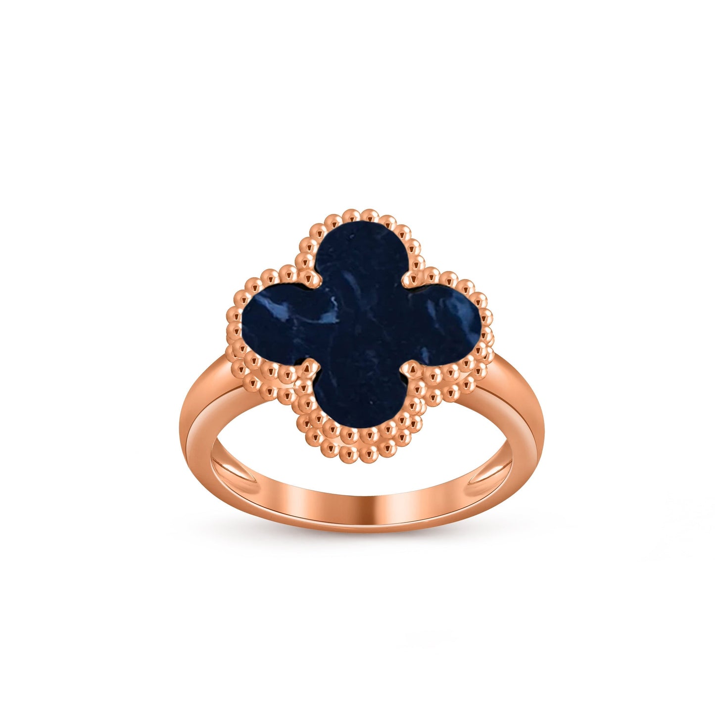 [Leaves]LUCKY CLOVER VINTAGE ROSE GOLD RING COLLECTION