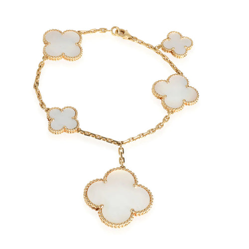 [Leaves]MAGIC CLOVER MOP GOLD BRACELET 5 MOTIFS