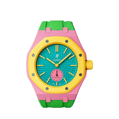 [Leaves]Royal Oak Pop Exclusive Bioceramic Case & Silicone Strap Mix Color