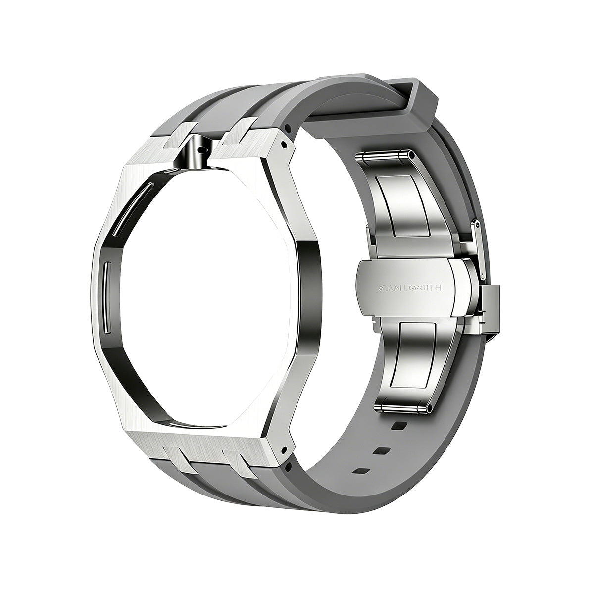 [Leaves]OAK POP GRAY STEEL SILICONE STRAP