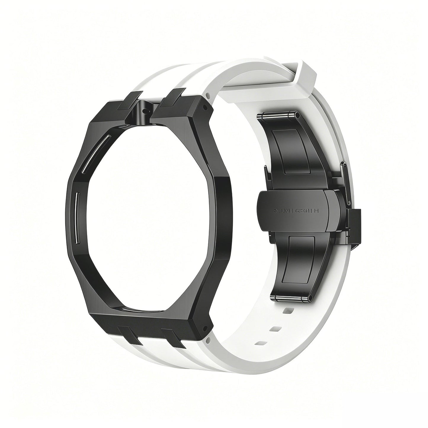 [Leaves]OAK POP BLACK STEEL CASE & SILICONE STRAP