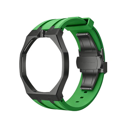 [Leaves]OAK POP BLACK STEEL CASE & SILICONE STRAP