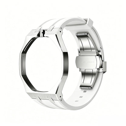 [Leaves]OAK POP WHITE STEEL SILICONE STRAP