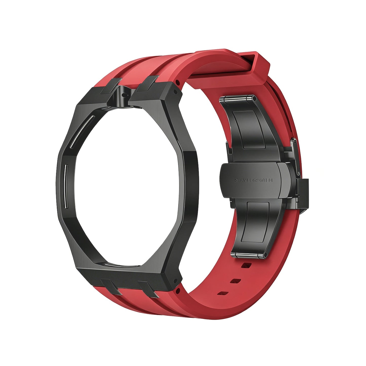[Leaves]OAK POP BLACK STEEL CASE & SILICONE STRAP