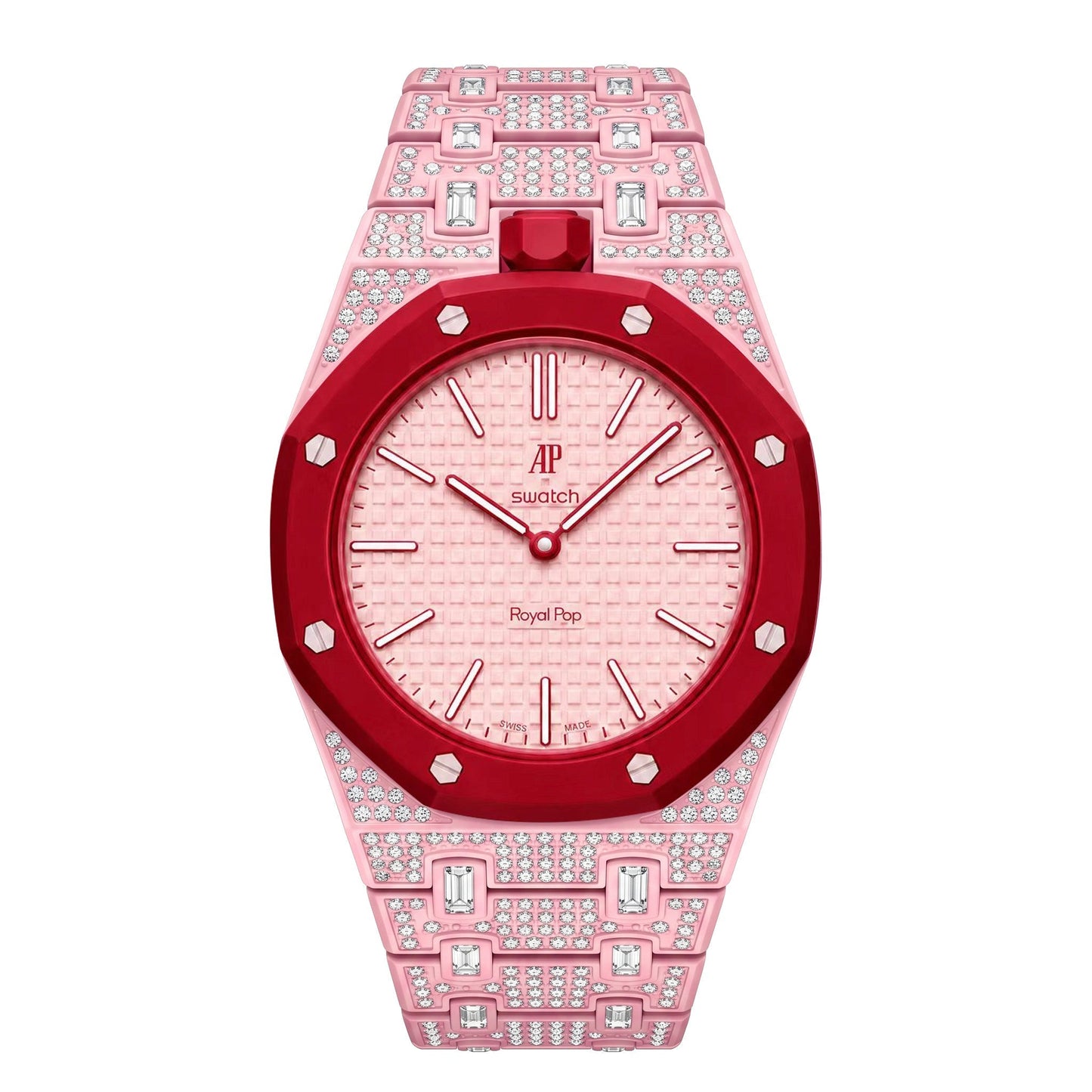 [Leaves]Royal Oak Pop Exclusive Bioceramic Case & Bioceramic Strap Full Diamond
