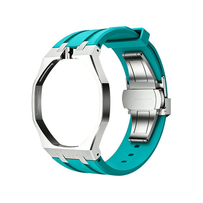 [Leaves]OAK POP SKY BLUE STEEL SILICONE STRAP
