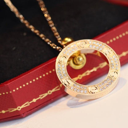 [Leaves]LOVE NECKLACE ADJUSTABLE ROSE GOLD