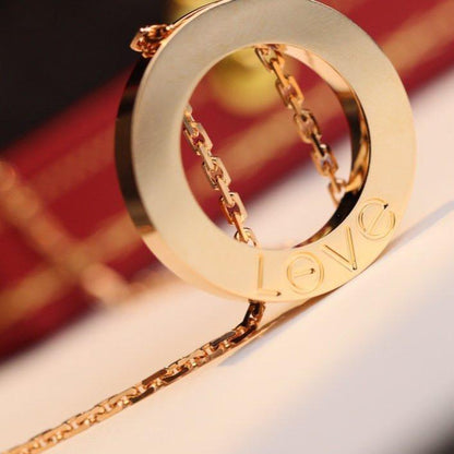 [Leaves]LOVE NECKLACE ADJUSTABLE ROSE GOLD