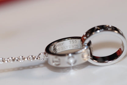 [Leaves]LOVE NECKLACE PINK GOLD AND SILVER