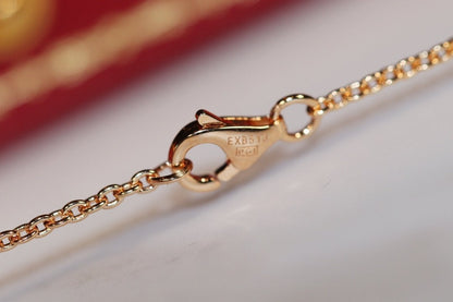 [Leaves]LOVE NECKLACE PINK GOLD AND SILVER