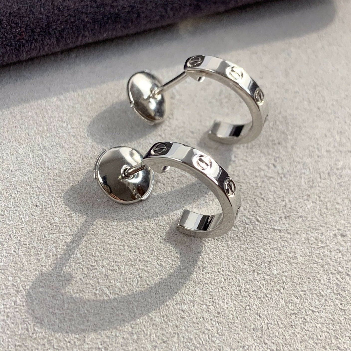 [Leaves]LOVE EARRINGS 2.65MM SILVER