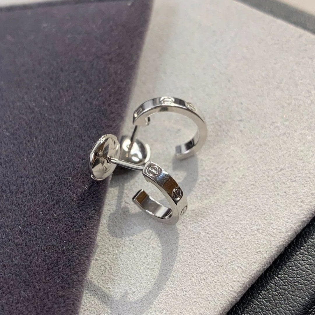 [Leaves]LOVE EARRINGS 2.65MM SILVER