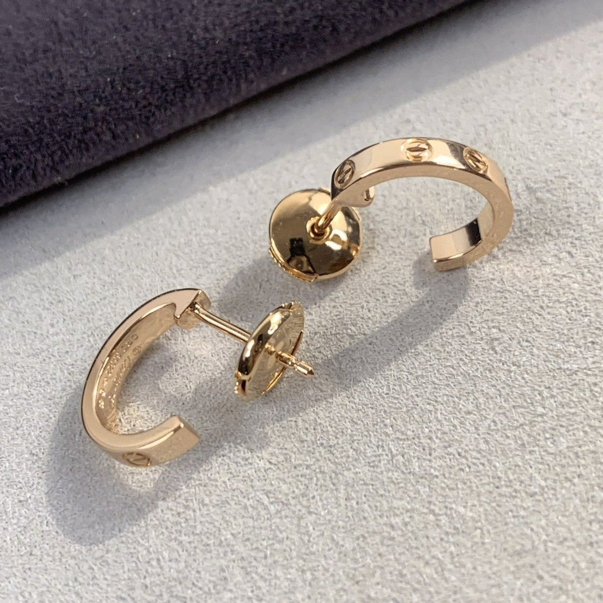 [Leaves]LOVE EARRINGS 2.65MM PINK GOLD