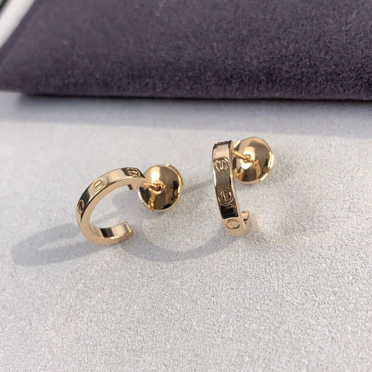 [Leaves]LOVE EARRINGS 2.65MM PINK GOLD